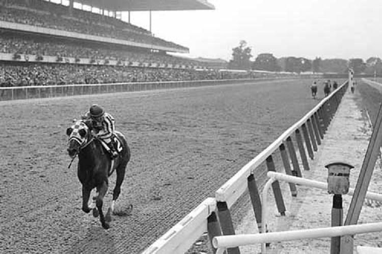 Secretariat horse at 1973 Belmont Stakes