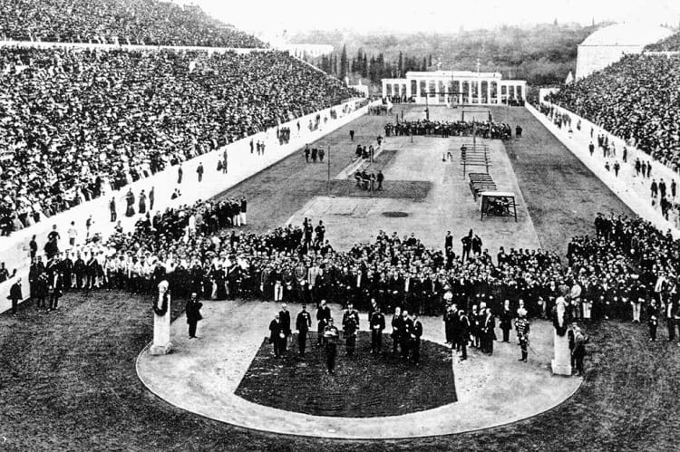 1896 Summer Olympic opening ceremony.