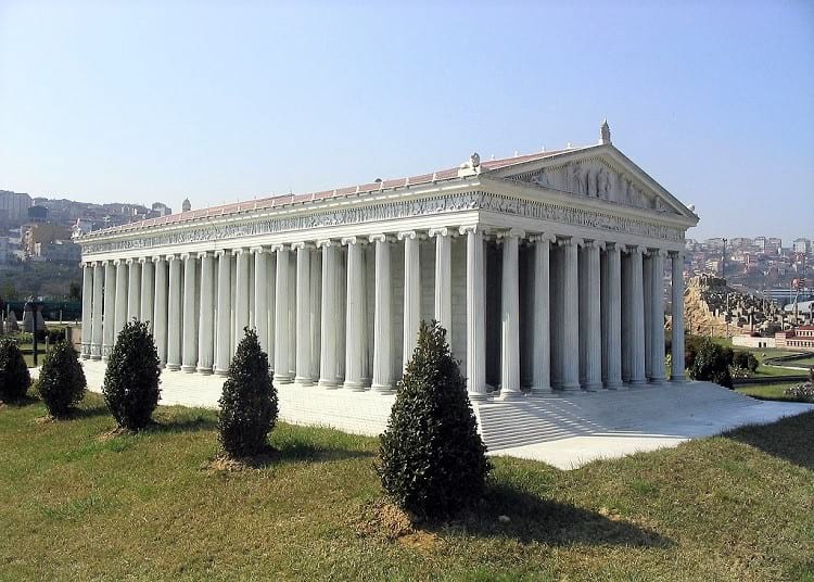 Replica of Temple of Artemis, one of the Seven Wonders of the Ancient World.