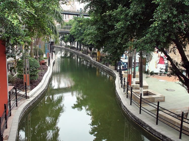 The artificial canal at South China Mall.