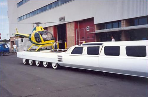 The helipad on the American Dream limo.