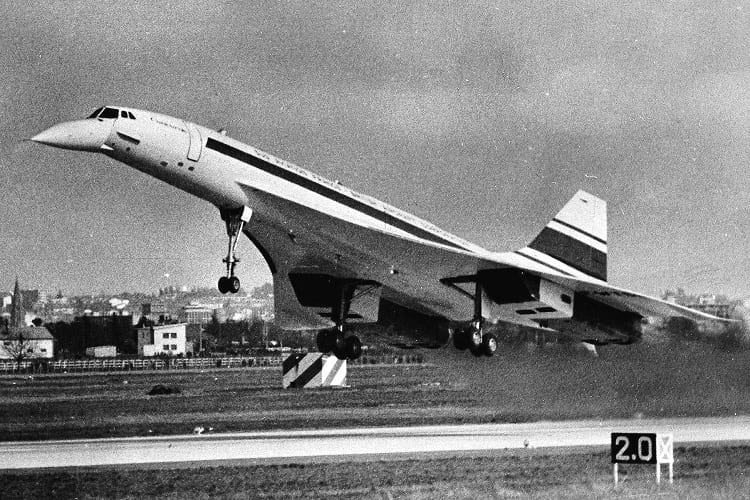 First flight of Concorde in France.