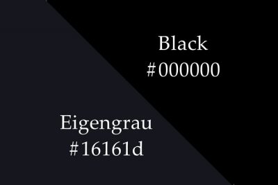 Eigengrau vs. the black colour.